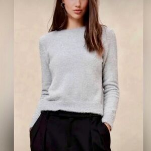 Banana Republic Eyelash Metallic Sweater in Gray and Silver